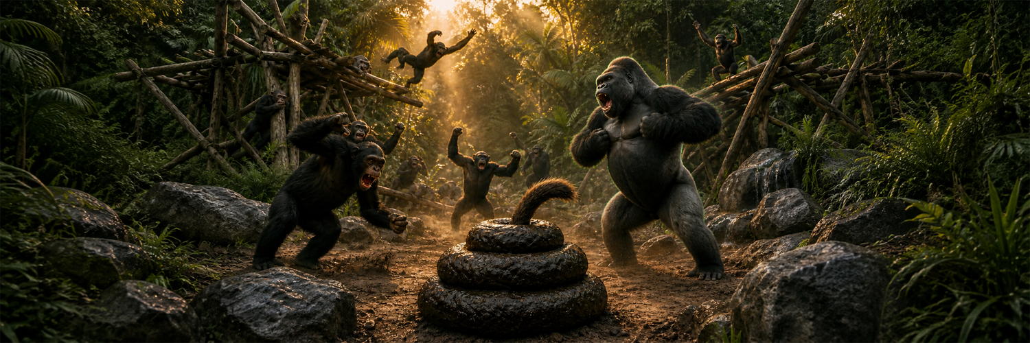 ApeShit Coin — apes going wild around the pile